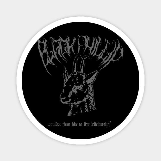 Black Phillip Magnet by A Little Metal